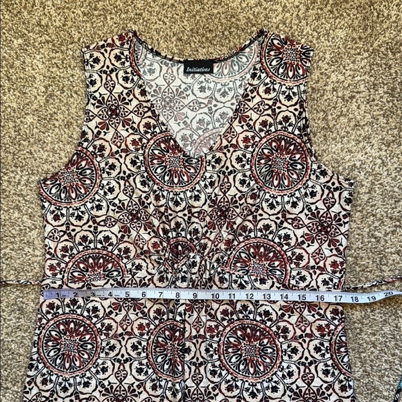 Initiatives Sundress Brownish red Brick red design Sleeveless Scoop Neck Maxi - Picture 10 of 11